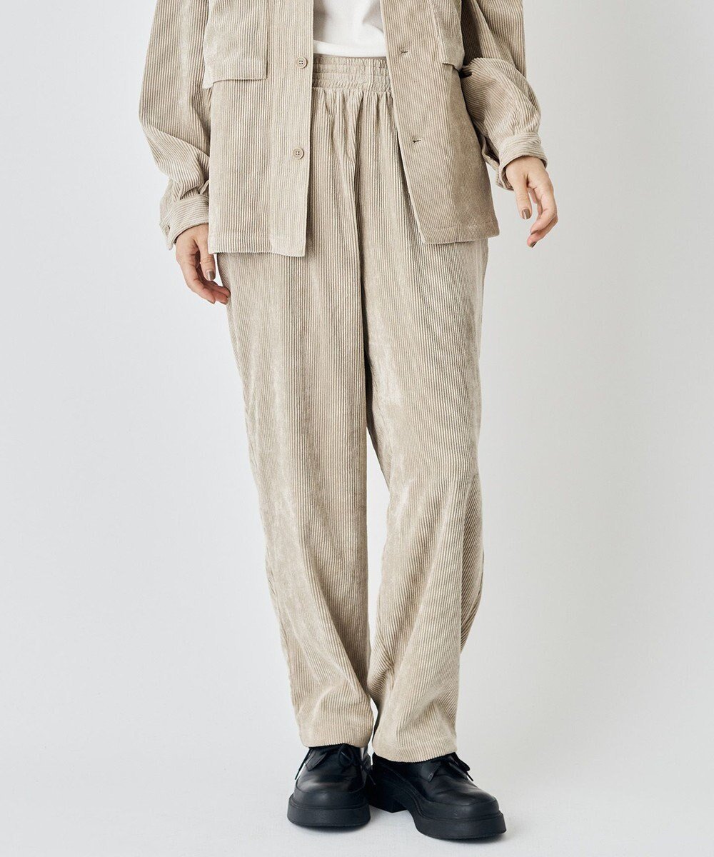 【アンフィーロ/UNFILO / MEN】の【男女兼用】リラックス コーデュロイ ギャザーパンツ 人気、トレンドファッション・服の通販 founy(ファニー) 　ファッション　Fashion　レディースファッション　Fashion for Women　パンツ　Pants & Trousers　カットソー　Cut and Sewn Top　ギャザー　Gathered, Ruffled　コーデュロイ　Corduroy, Cord Fabric　ストレッチ　Stretch, Stretchy Fabric　スピンドル　Spindle, Drawcord　ドレープ　Drape, Draping Fabric　ブルゾン　Blouson, Bomber Jacket　ベスト　Vest, Waistcoat　ベーシック　Basic, Essential　リラックス　Relax, Relaxed Fit　A/W・秋冬　Autumn/Winter　 other-1|ID: prp329100004706898 ipo3291000000034105096