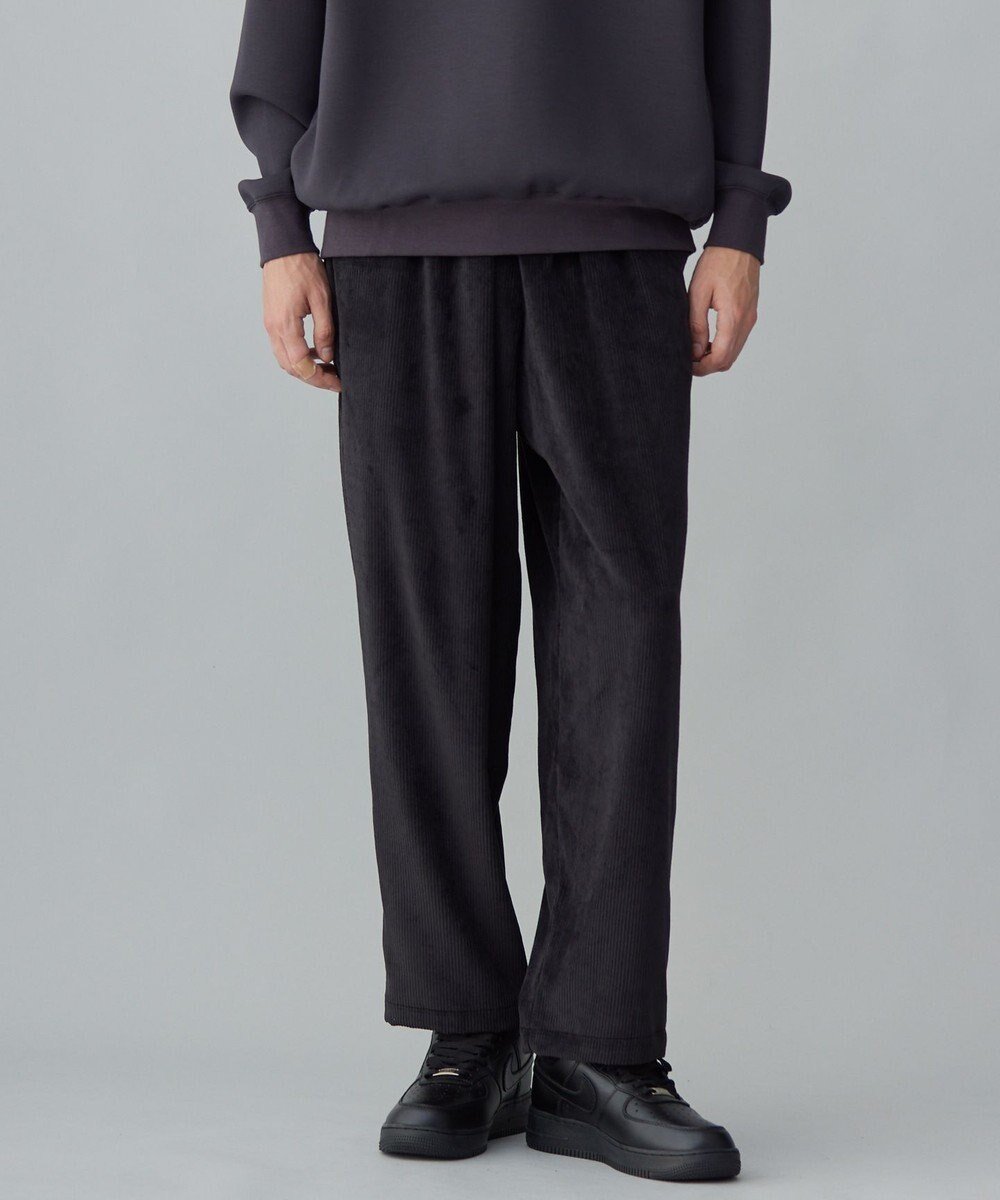 【アンフィーロ/UNFILO / MEN】の【男女兼用】リラックス コーデュロイ ギャザーパンツ インテリア・キッズ・メンズ・レディースファッション・服の通販 founy(ファニー) 　ファッション　Fashion　レディースファッション　Fashion for Women　パンツ　Pants & Trousers　カットソー　Cut and Sewn Top　ギャザー　Gathered, Ruffled　コーデュロイ　Corduroy, Cord Fabric　ストレッチ　Stretch, Stretchy Fabric　スピンドル　Spindle, Drawcord　ドレープ　Drape, Draping Fabric　ブルゾン　Blouson, Bomber Jacket　ベスト　Vest, Waistcoat　ベーシック　Basic, Essential　リラックス　Relax, Relaxed Fit　A/W・秋冬　Autumn/Winter　ブラック|ID: prp329100004706898 ipo3291000000035673830