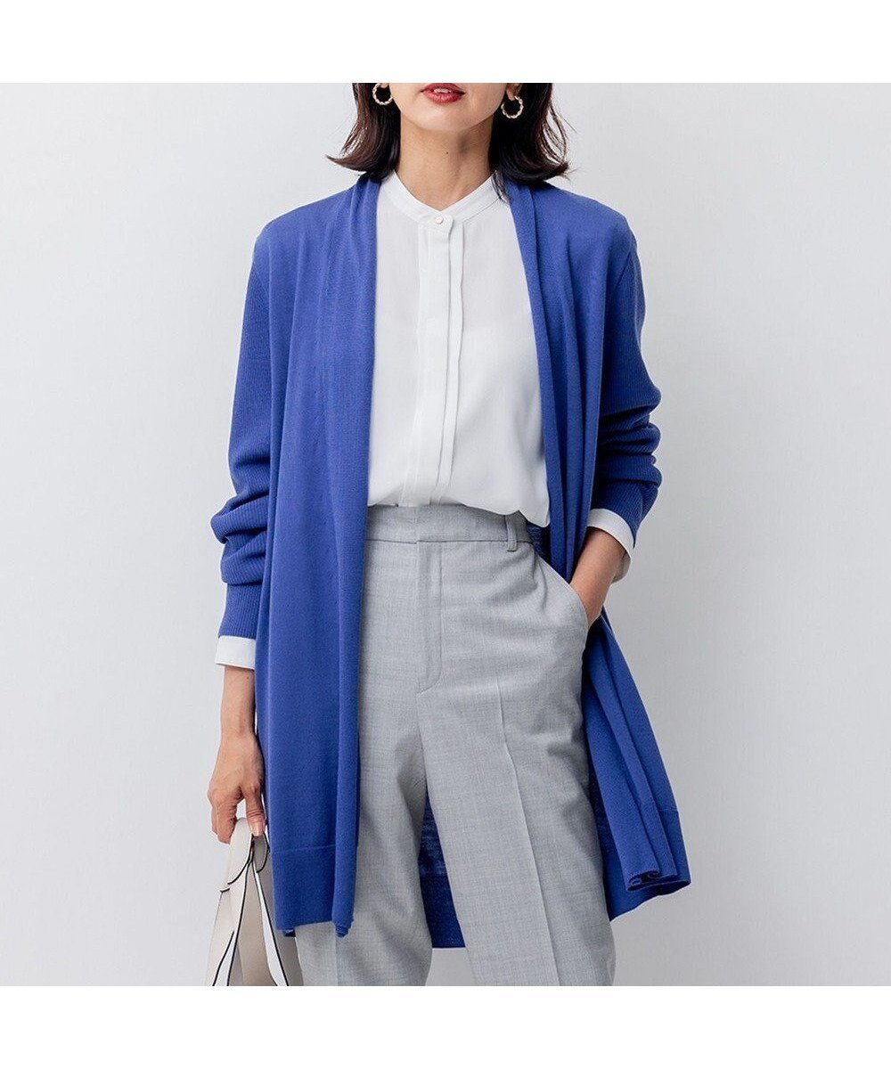 【23区/NIJYUSANKU】の【洗える】サステナブルウール ショールカラー カーディガン インテリア・キッズ・メンズ・レディースファッション・服の通販 founy(ファニー) ファッション Fashion レディースファッション Fashion for Women トップス・カットソー Cut & Sew Tops カーディガン・羽織り Layered Style Cardigans イタリア Italy 洗える Machine Washable カーディガン Cardigan, Knitwear コレクション Collection, Seasonal Line ショール Shawl, Wrap ドレープ Drape, Draping Fabric 定番 Standard, Basic Item 人気 Popular, Best Seller ベーシック Basic, Essential 半袖 Short Sleeve, Half Sleeve ロング Long, Long-Length A/W・秋冬 Autumn/Winter 冬 Winter / This Winter 2023年 2023 2023-2024秋冬・A/W Autumn/Winter 2023–24 AW23–24 ダルブルー系|ID: prp329100004706922 ipo3291000000034505202
