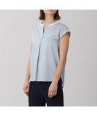 【ベイジ,/BEIGE,】の【WEB限定】AUBIN / バイカラートップス 人気、トレンドファッション・服の通販 founy(ファニー) ファッション Fashion レディースファッション Fashion for Women トップス・カットソー Cut & Sew Tops シャツ・ブラウス・オフィスカジュアル Elegant Blouses & Button-Ups ロングTシャツ・Tシャツ Longline T-Shirts & Tees カットソー・ベーシックTシャツ Cut-and-Sewn Tops / Stretch Tees & Basics カットソー Cut and Sewn Top 夏 Summer 春 Spring S/S・春夏 SS, Spring/Summer, Warm Season thumbnail Sax × White|ID: prp329100004706968 ipo3291000000034544730