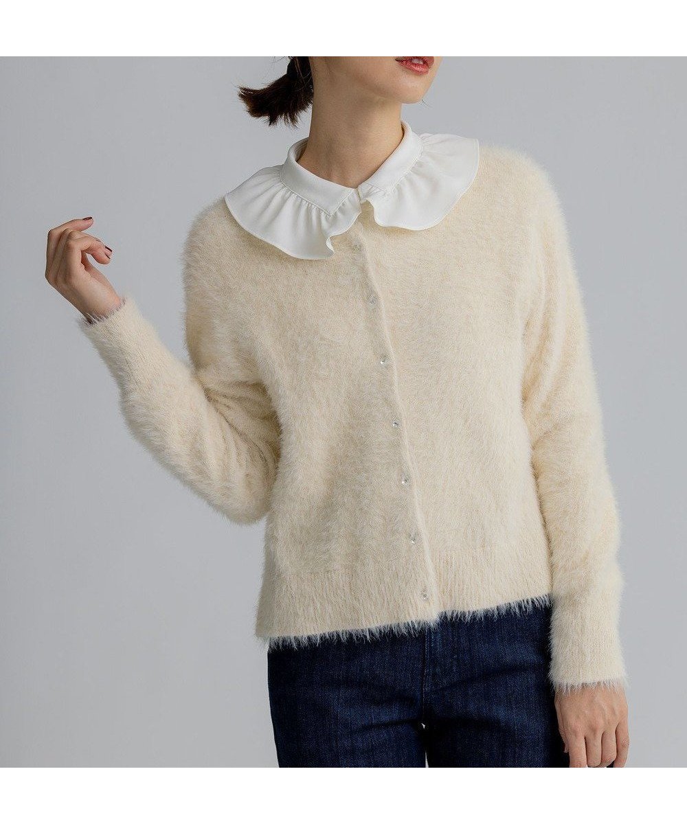 【組曲/KUMIKYOKU】の【前後着用可】2WAYナイロンファー ニット 人気、トレンドファッション・服の通販 founy(ファニー) ファッション Fashion レディースファッション Fashion for Women トップス・カットソー Cut & Sew Tops ニット Knit Tops & Sweaters カーディガン・羽織り Layered Style Cardigans インナー Innerwear カーディガン Cardigan, Knitwear コンパクト Compact, Small Size シンプル Simple, Minimal トレンド Trend, Trending Now ビジュー Bijou, Jewel-like Accent モダン Modern, Contemporary エレガント 上品 Elegant A/W・秋冬 Autumn/Winter other-1|ID: prp329100004706977 ipo3291000000034178748