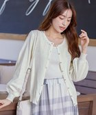 【ティアクラッセ/Tiaclasse】の【洗える】透かし柄ニットコンビカーディガン オフホワイト|ID: prp329100004706987 ipo3291000000034202721