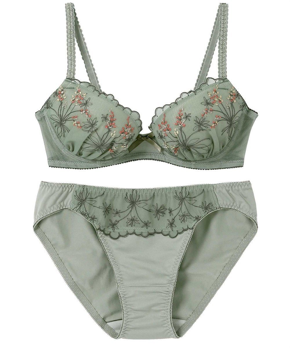 【アンフィ/AMPHI】のブラジャー ショーツセット まる胸メイク WEB限定カラーあり 【ブラショーツセット】 上下セット ブラ BCC224 アンフィ/ワコール インテリア・キッズ・メンズ・レディースファッション・服の通販 founy(ファニー) 　ファッション　Fashion　レディースファッション　Fashion for Women　アンダー　Underwear Essentials　ショーツ　Shorts, Short Pants　フロント　Front, Front Design　ブラジャー　Bra, Lingerie　モチーフ　Motif, Design Theme　リボン　Ribbon, Bow　レース　Lace, Lace Fabric　ワイヤー　Wire, Wired Bra　オリーブ|ID: prp329100004706991 ipo3291000000035991695