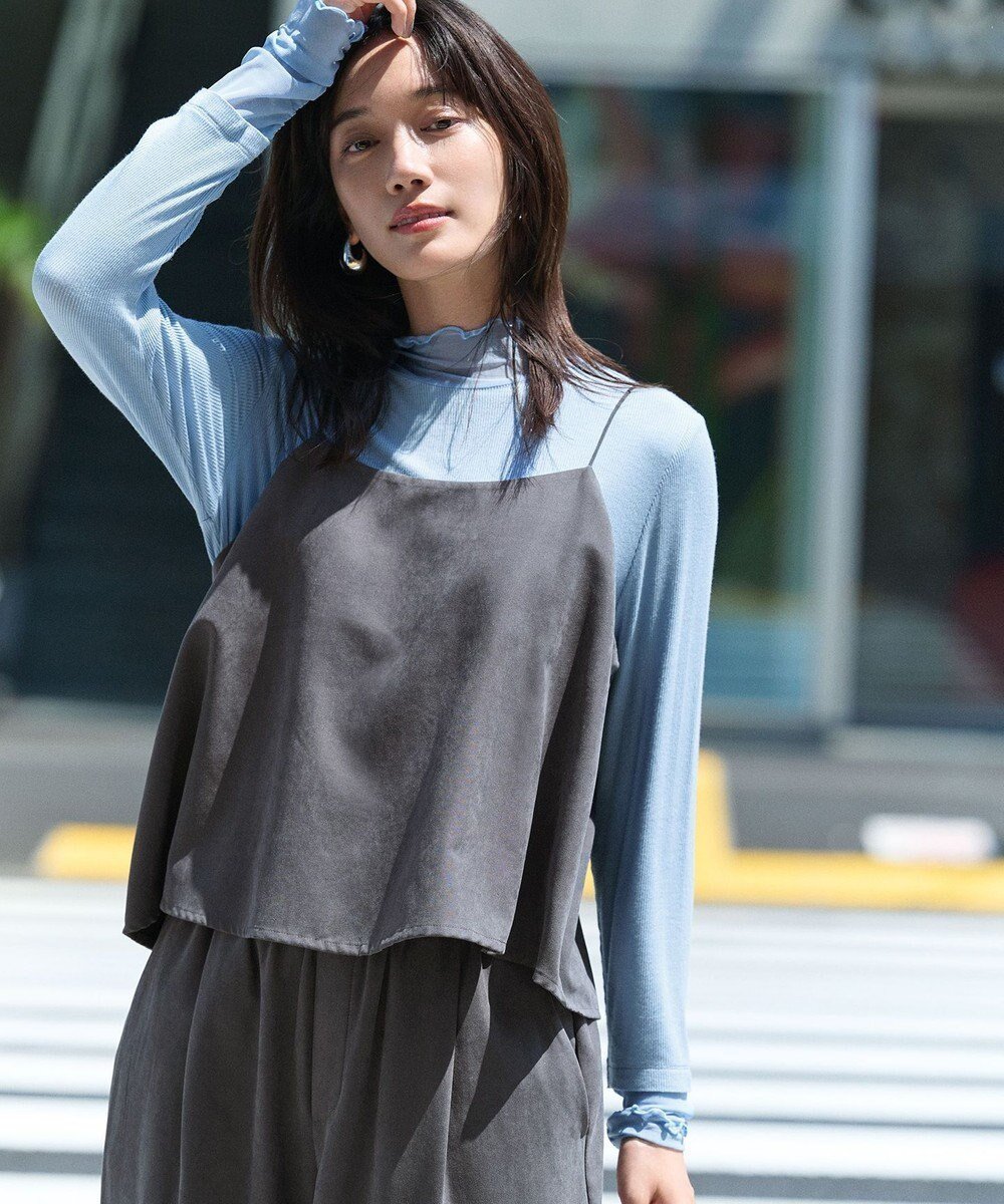 【エニー/ANY】の【新色追加】シアーコンビタートル インテリア・キッズ・メンズ・レディースファッション・服の通販 founy(ファニー) 　ファッション　Fashion　レディースファッション　Fashion for Women　トップス・カットソー　Cut & Sew Tops　シャツ・ブラウス・オフィスカジュアル　Elegant Blouses & Button-Ups　ロングTシャツ・Tシャツ　Longline T-Shirts & Tees　カットソー・ベーシックTシャツ　Cut-and-Sewn Tops / Stretch Tees & Basics　インナー　Innerwear　カットソー　Cut and Sewn Top　シアー　Sheer, See-Through　シャーリング　Shirring, Ruched　ストレッチ　Stretch, Stretchy Fabric　チュール　Tulip, Tulip Motif　ベーシック　Basic, Essential　A/W・秋冬　Autumn/Winter　おすすめ　Recommended / Our Picks　[WEB限定]ライトブルー|ID: prp329100004707004 ipo3291000000034080956