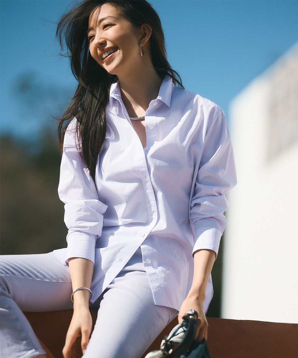 【23区/NIJYUSANKU】の【Oggi4月号掲載/洗える】CANCLINI ベーシック シャツ インテリア・キッズ・メンズ・レディースファッション・服の通販 founy(ファニー) 雑誌掲載アイテム Magazine Picks & Fashion Features ファッション雑誌 Fashion Magazines オッジ Oggi ファッション Fashion レディースファッション Fashion for Women トップス・カットソー Cut & Sew Tops シャツ・ブラウス・オフィスカジュアル Elegant Blouses & Button-Ups イタリア Italy エレガント 上品 Elegant 春 Spring 洗える Machine Washable クラシック Classic, Timeless Style クロップド Cropped, Short Length 4月号 April Issue シンプル Simple, Minimal スキッパー Skipper, Open Collar ストライプ Stripe, Striped Pattern スリーブ Sleeve, Long Sleeve / Short Sleeve 雑誌 Magazine, Fashion Magazine ダブル Double, Double-Breasted デニム Denim, Jeans Material 定番 Standard, Basic Item ベーシック Basic, Essential ミラノ Milano Style, Italian-Inspired 無地 Plain, Solid Color ラベンダー Lavender ロング Long, Long-Length S/S・春夏 SS, Spring/Summer, Warm Season おすすめ Recommended / Our Picks 夏 Summer ラベンダーストライプ|ID: prp329100004707009 ipo3291000000034232540