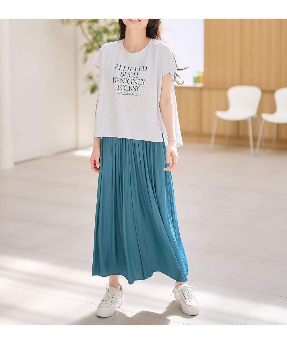 【エニー/ANY】の【ウエストゴム】リラックススカーチョ インテリア・キッズ・メンズ・レディースファッション・服の通販 founy(ファニー) 　ファッション　Fashion　レディースファッション　Fashion for Women　パンツ　Pants & Trousers　サテン　Satin, Glossy Fabric　ドレープ　Drape, Draping Fabric　リラックス　Relax, Relaxed Fit　ワイド　Wide, Wide Fit　夏　Summer　春　Spring　S/S・春夏　SS, Spring/Summer, Warm Season　ターコイズ|ID: prp329100004707013 ipo3291000000035165494