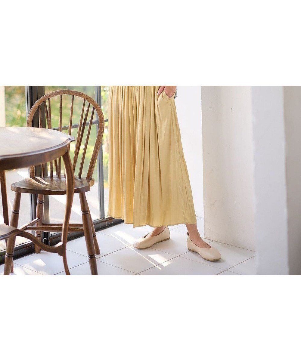 【エニー/ANY】の【ウエストゴム】リラックススカーチョ インテリア・キッズ・メンズ・レディースファッション・服の通販 founy(ファニー) 　ファッション　Fashion　レディースファッション　Fashion for Women　パンツ　Pants & Trousers　サテン　Satin, Glossy Fabric　ドレープ　Drape, Draping Fabric　リラックス　Relax, Relaxed Fit　ワイド　Wide, Wide Fit　夏　Summer　春　Spring　S/S・春夏　SS, Spring/Summer, Warm Season　イエロー|ID: prp329100004707013 ipo3291000000035165498