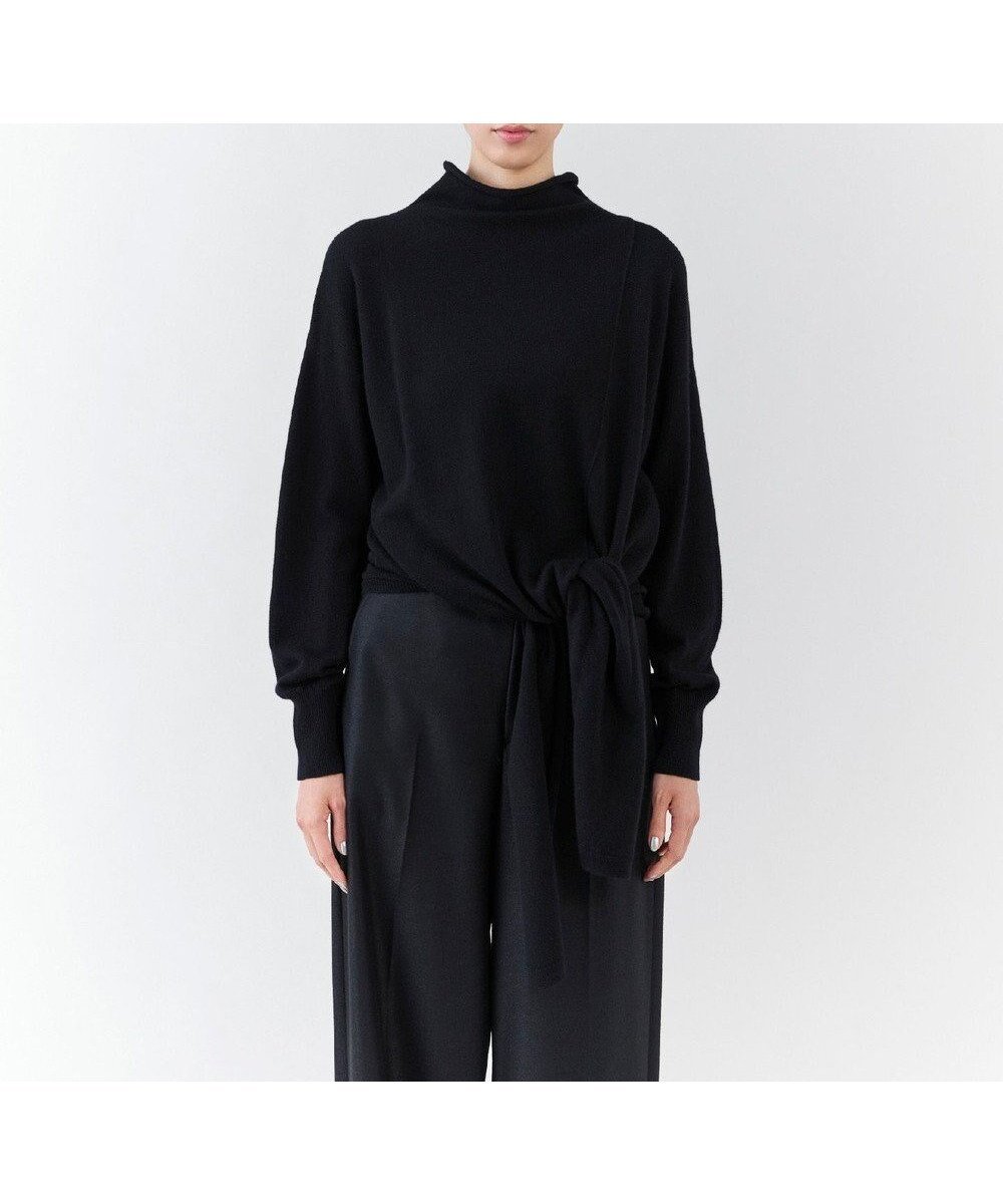 【23区/NIJYUSANKU】の【エステータ】クロスニット インテリア・キッズ・メンズ・レディースファッション・服の通販 founy(ファニー) 　ファッション　Fashion　レディースファッション　Fashion for Women　トップス・カットソー　Cut & Sew Tops　ニット　Knit Tops & Sweaters　エレガント 上品　Elegant　スリット　Slit, Slit Detail　セーター　Sweater, Knitwear　ツイスト　Tweed, Tweed Fabric　フィット　Fit, Slim Fit　ボトルネック　Bottle Neck, Mock Neck　リラックス　Relax, Relaxed Fit　A/W・秋冬　Autumn/Winter　新作・新入荷　New Arrivals / New In　ブラック|ID: prp329100004707028 ipo3291000000033996418