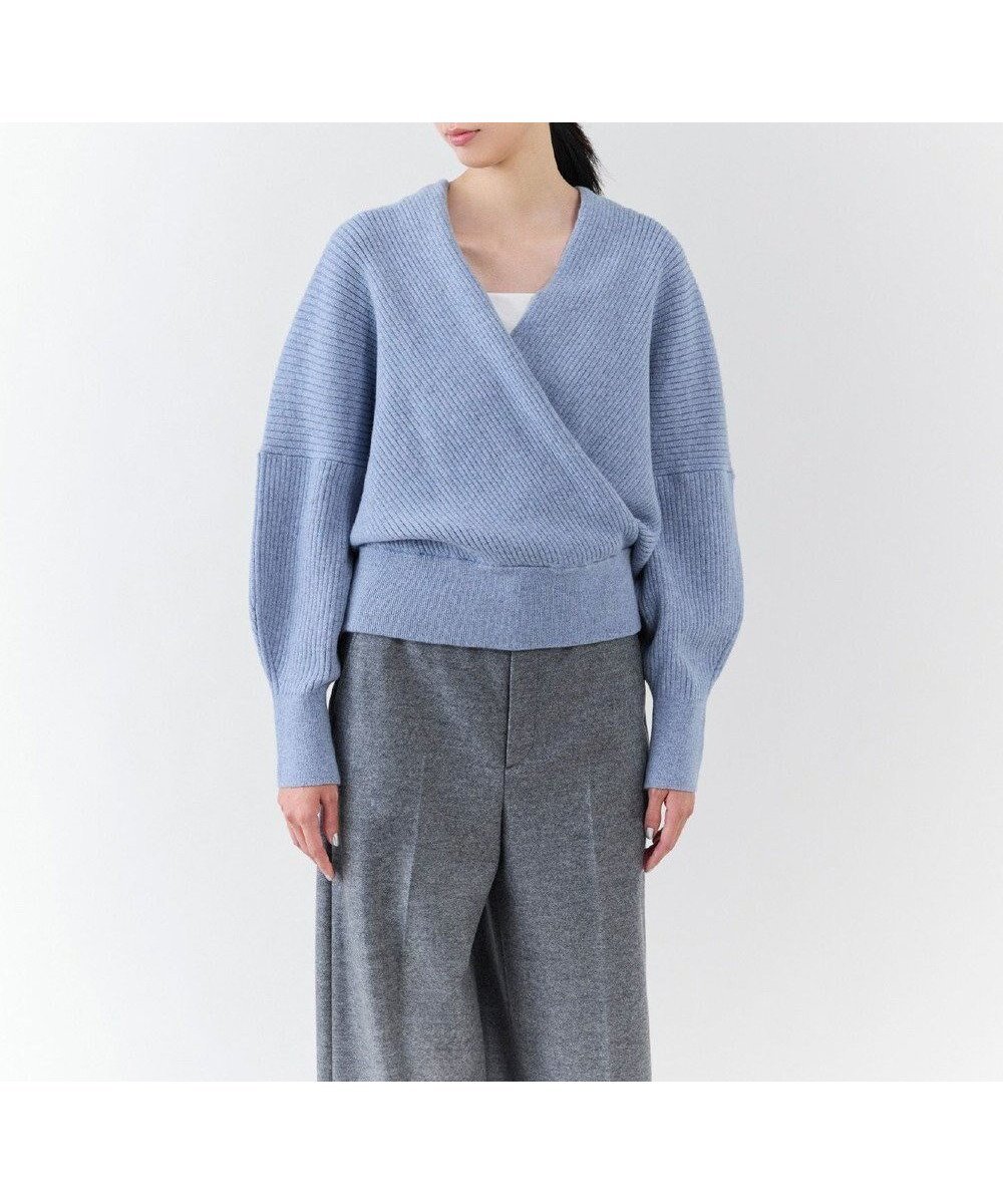 【23区/NIJYUSANKU】の【エステータ】カシュクール ニット 人気、トレンドファッション・服の通販 founy(ファニー) 　ファッション　Fashion　レディースファッション　Fashion for Women　トップス・カットソー　Cut & Sew Tops　ニット　Knit Tops & Sweaters　インナー　Innerwear　エレガント 上品　Elegant　カシュクール　Wrap Design　セーター　Sweater, Knitwear　タートルネック　Turtleneck, High Neck　冬　Winter / This Winter　A/W・秋冬　Autumn/Winter　新作・新入荷　New Arrivals / New In　 other-1|ID: prp329100004707035 ipo3291000000033996428