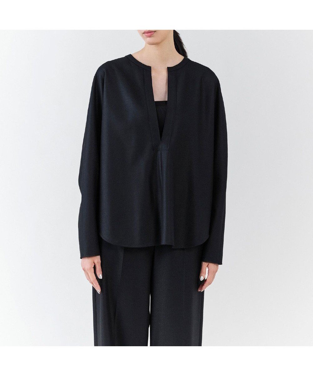 【23区/NIJYUSANKU】の【エステータ】ウールツイルジャージー スリットネック ブラウス 人気、トレンドファッション・服の通販 founy(ファニー) ファッション Fashion レディースファッション Fashion for Women トップス・カットソー Cut & Sew Tops シャツ・ブラウス・オフィスカジュアル Elegant Blouses & Button-Ups インナー Innerwear カットソー Cut and Sewn Top ストレッチ Stretch, Stretchy Fabric スリット Slit, Slit Detail セットアップ Set-Up, Coordinated Outfit タートルネック Turtleneck, High Neck デコルテ Décolleté, Neckline 長袖 Long Sleeve, Full Sleeve フロント Front, Front Design A/W・秋冬 Autumn/Winter 冬 Winter / This Winter おすすめ Recommended / Our Picks other-1|ID: prp329100004707049 ipo3291000000034080977