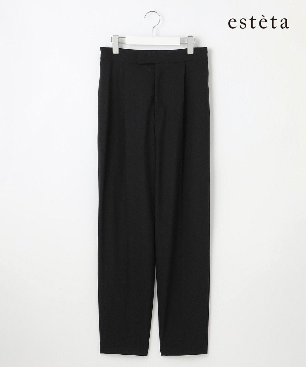 【23区/NIJYUSANKU】の【エステータ】ウールトロドライストレッチ タックテーパード パンツ インテリア・キッズ・メンズ・レディースファッション・服の通販 founy(ファニー) 　ファッション　Fashion　レディースファッション　Fashion for Women　パンツ　Pants & Trousers　ストレッチ　Stretch, Stretchy Fabric　スマート　Smart, Elegant　センター　Center, Center Line　モダン　Modern, Contemporary　リラックス　Relax, Relaxed Fit　A/W・秋冬　Autumn/Winter　冬　Winter / This Winter　ブラック|ID: prp329100004707053 ipo3291000000033996474