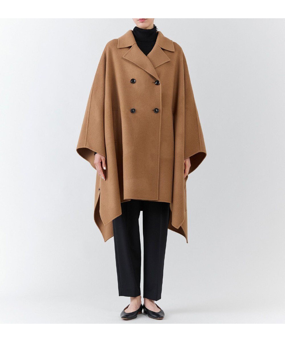 【23区/NIJYUSANKU】の【エステータ】ウールリバー ポンチョ コート インテリア・キッズ・メンズ・レディースファッション・服の通販 founy(ファニー) 　ファッション　Fashion　レディースファッション　Fashion for Women　アウター　Coat / Outerwear Collection　コート・ロングコート・ピーコート　Long Coats, Peacoats & More　レディースジャケット・軽アウター　Jackets　ポンチョ・ケープコート　Ponchos & Capes　エレガント 上品　Elegant　カッティング　Cutting Detail　ジャケット　Jacket, Outerwear　ポンチョ　Poncho, Cape Style　A/W・秋冬　Autumn/Winter　冬　Winter / This Winter　キャメル|ID: prp329100004707060 ipo3291000000034081006