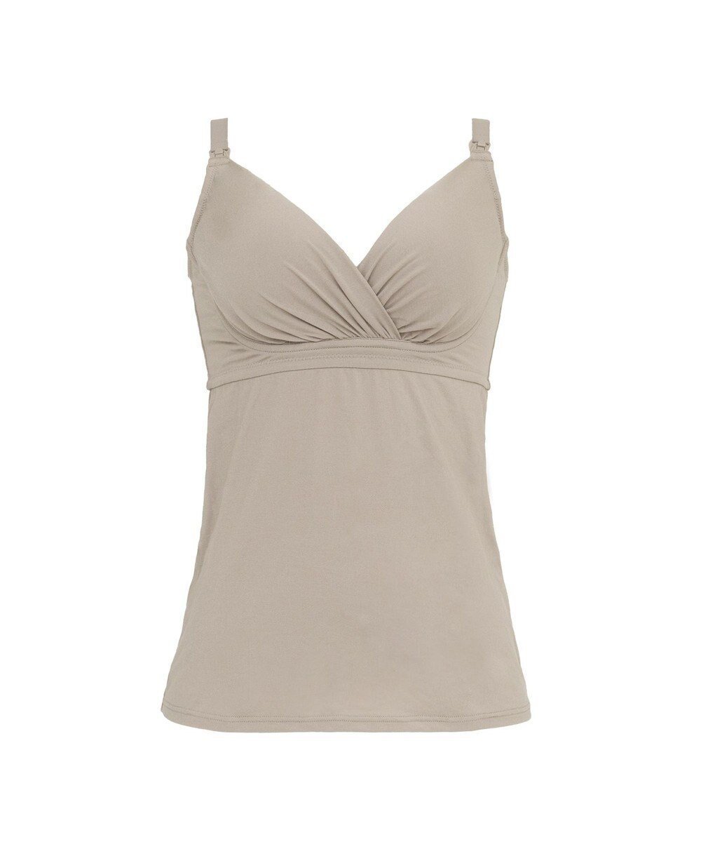 【ブラデリス ニューヨーク/BRADELIS New York】の【BRADELIS New York MATERNITY】オープンカシュクールブラキャミ ブラデリス マタニティ 授乳しやすい 補正下着 ブラトップ カップ付き インテリア・キッズ・メンズ・レディースファッション・服の通販 founy(ファニー) 　ファッション　Fashion　レディースファッション　Fashion for Women　トップス・カットソー　Cut & Sew Tops　キャミソール&ノースリーブ　Camisoles & Sleeveless Tops　下着・ランジェリー　Lingerie & Intimates　アンダーウェア・ベースインナー・肌着　Underwear / Base Layer / Undergarments　アンダー　Underwear Essentials　インナー　Innerwear　カッティング　Cutting Detail　吸水　Absorbent, Quick-Dry　パターン　Pattern, Design Print　フィット　Fit, Slim Fit　フロント　Front, Front Design　ブラジャー　Bra, Lingerie　ループ　Loop, Loop Knit　ワイヤー　Wire, Wired Bra　新作・新入荷　New Arrivals / New In　ダークグレージュ|ID: prp329100004707065 ipo3291000000033996512