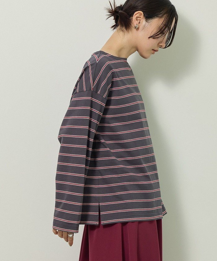 【グリーンパークス/Green Parks】のボーダーチュニック インテリア・キッズ・メンズ・レディースファッション・服の通販 founy(ファニー) https://founy.com/ ファッション Fashion レディースファッション Fashion for Women ワンピース Dresses チュニック Tunic Tops & Dresses 新作・新入荷 New Arrivals / New In おすすめ Recommended / Our Picks スリット Slit, Slit Detail チュニック Tunic, Long Top トレンド Trend, Trending Now ボックス Boxy, Box Shape ボーダー Border, Stripe ポケット Pocket, Pocket Detail A/W・秋冬 Autumn/Winter |ID: prp329100004707081 ipo3291000000033996571