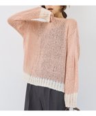 【アメリカンホリック/AMERICAN HOLIC】のモヘアライク配色ニットプルオーバー Light Pink|ID: prp329100004707093 ipo3291000000033996624