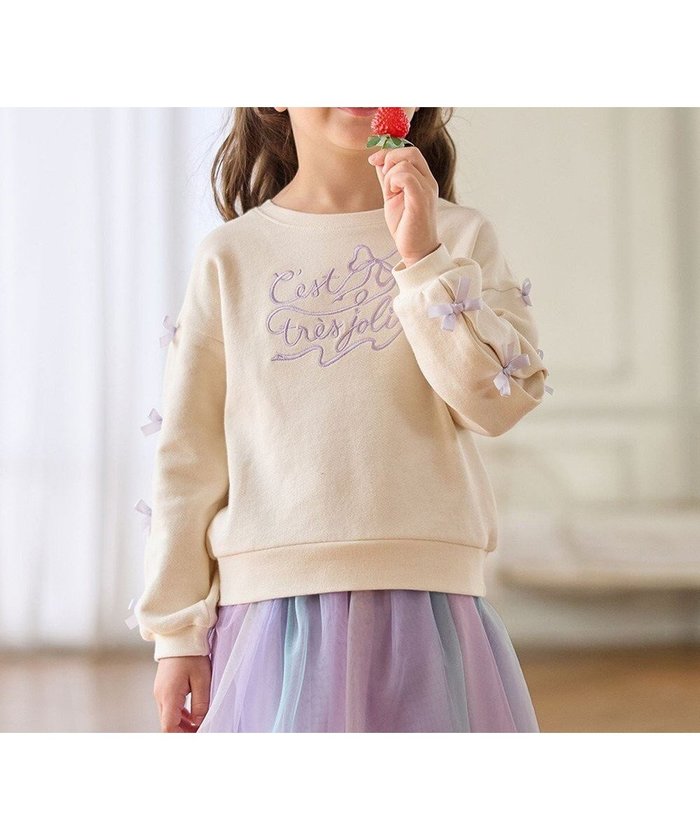 【エニィ/ANY / KIDS】の袖リボン トレーナー インテリア・キッズ・メンズ・レディースファッション・服の通販 founy(ファニー) https://founy.com/ ファッション Fashion キッズファッション Fashion for Kids トップス・カットソー Cut & Sew Tops 秋 Autumn ガーリー Girly, Feminine Style スウェット / スエット Sweatshirt, Sweatwear トレーナー Sweatshirt, Trainer ポケット Pocket, Pocket Detail リボン Ribbon, Bow 冬 Winter / This Winter A/W・秋冬 Autumn/Winter おすすめ Recommended / Our Picks |ID: prp329100004708056 ipo3291000000034005441