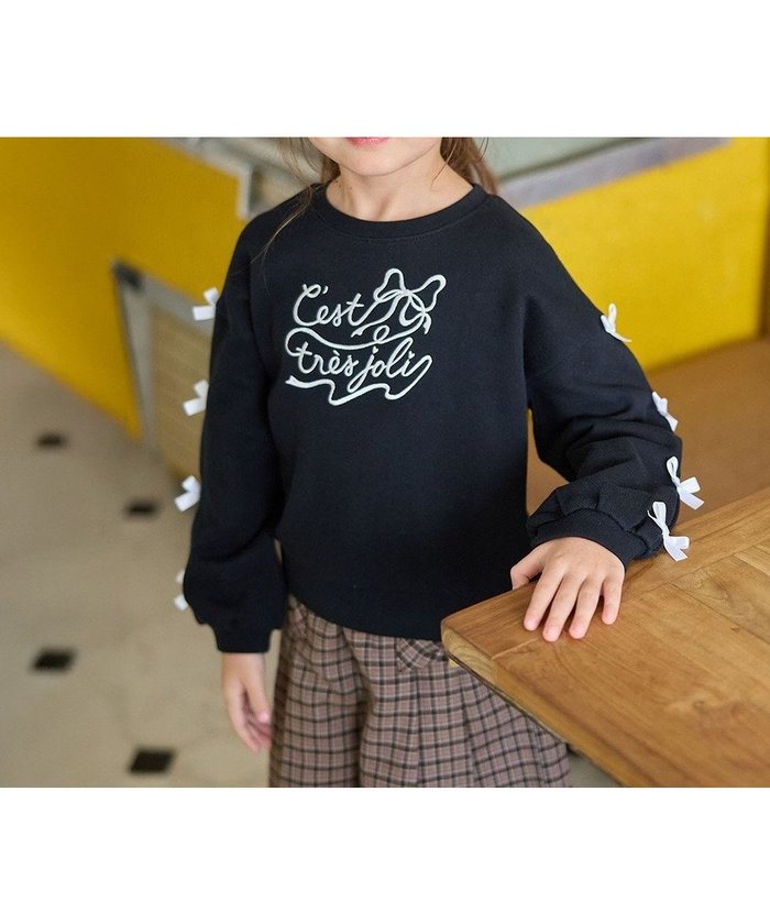 【エニィ/ANY / KIDS】の袖リボン トレーナー インテリア・キッズ・メンズ・レディースファッション・服の通販 founy(ファニー) https://founy.com/ ファッション Fashion キッズファッション Fashion for Kids トップス・カットソー Cut & Sew Tops 秋 Autumn ガーリー Girly, Feminine Style スウェット / スエット Sweatshirt, Sweatwear トレーナー Sweatshirt, Trainer ポケット Pocket, Pocket Detail リボン Ribbon, Bow 冬 Winter / This Winter A/W・秋冬 Autumn/Winter おすすめ Recommended / Our Picks |ID: prp329100004708056 ipo3291000000035473780
