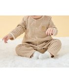 【ミキハウスホットビスケッツ/MIKI HOUSE HOT BISCUITS / KIDS】の【70-80cm】【Everyday Series】ワンポイント ボーダーカバーオール ベージュ|ID: prp329100004708066 ipo3291000000034005474