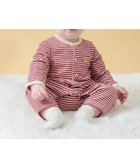 【ミキハウスホットビスケッツ/MIKI HOUSE HOT BISCUITS / KIDS】の【70-80cm】【Everyday Series】ワンポイント ボーダーカバーオール ワインレッド|ID: prp329100004708066 ipo3291000000034005475
