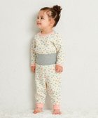 【ミキハウスホットビスケッツ/MIKI HOUSE HOT BISCUITS / KIDS】の【80-120cm】 あったかキルト素材 小花柄 腹巻き付き長袖パジャマ アイボリー|ID: prp329100004708068 ipo3291000000034674562