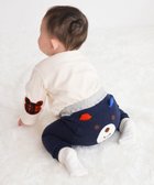 【ミキハウスホットビスケッツ/MIKI HOUSE HOT BISCUITS / KIDS】の【70-100cm】 顔ドン のびのび ベビースパッツ 紺|ID: prp329100004708074 ipo3291000000034005496