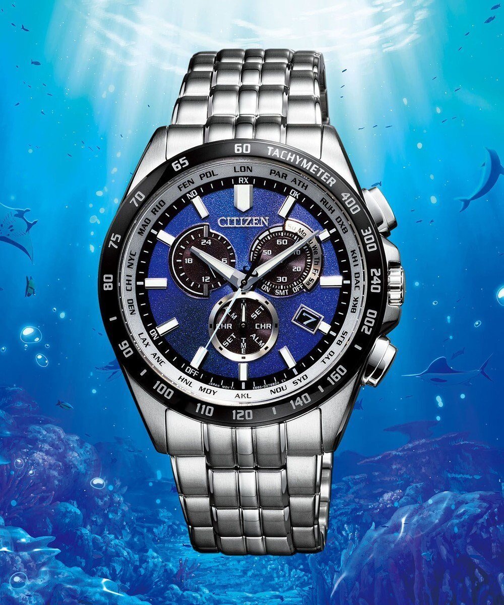 【シチズン/CITIZEN / MEN】の【限定モデル】青い海の揺らめきを表現した「UNITE with BLUE」エコ・ドライブ電波時計クロノグラフ シチズンコレクション CB5874-81L 人気、トレンドファッション・服の通販 founy(ファニー) ファッション Fashion メンズファッション Fashion for Men 腕時計 Wristwatch ガラス Glass, Glassware コレクション Collection, Seasonal Line コーティング Coating, Coated Finish 時計 Watch, Wristwatch other-1|ID: prp329100004708080 ipo3291000000035126227