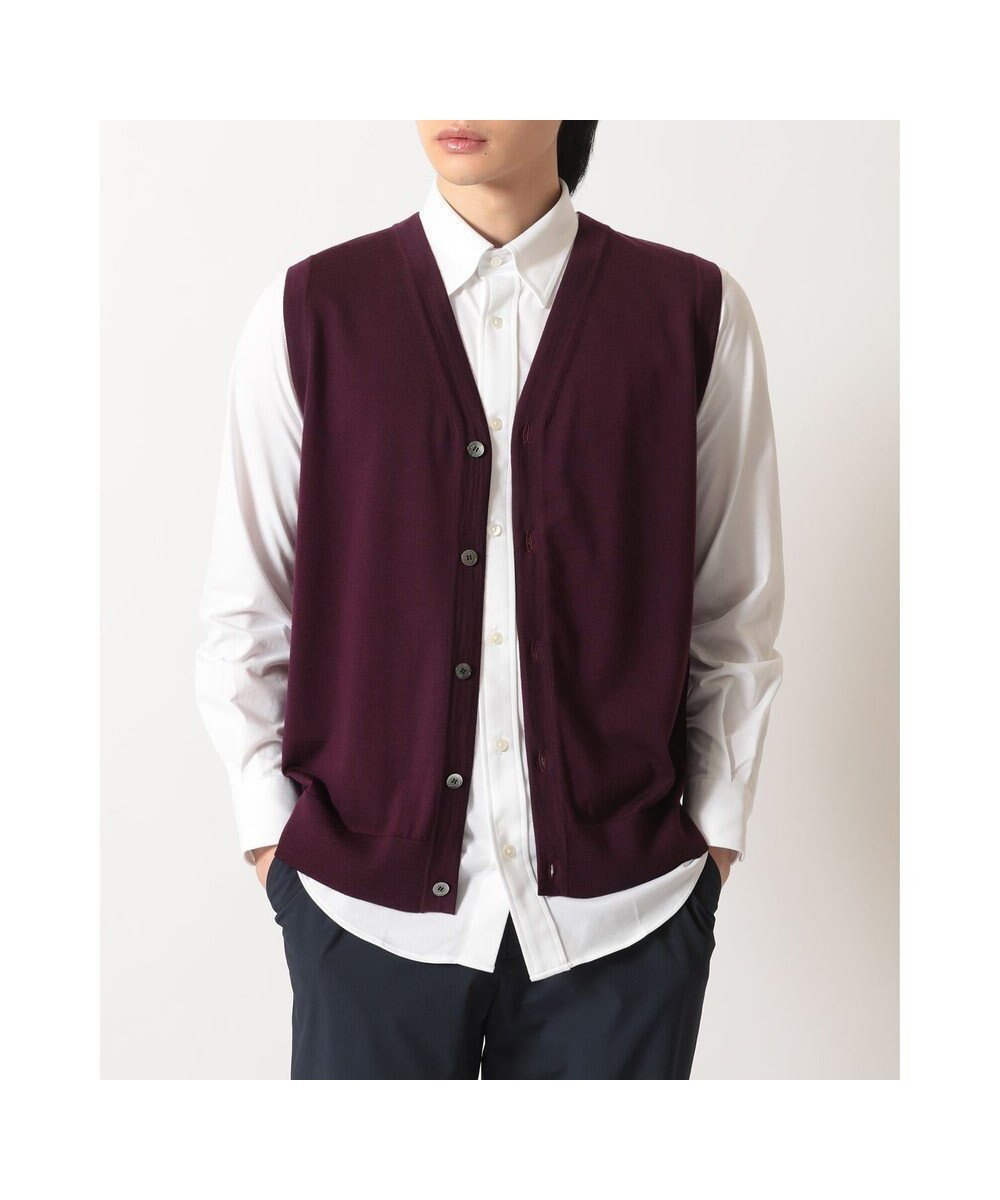 【ダックス/DAKS / MEN】のスーパーファインメリノ ニットベスト インテリア・キッズ・メンズ・レディースファッション・服の通販 founy(ファニー) 　ファッション　Fashion　メンズファッション　Fashion for Men　トップス・カットソー　Cut & Sew Tops　ニット・セーター / 定番トップス　Knit Tops & Sweaters　ベスト・ジレ　Vests & Gilets　インナー　Innerwear　ジャケット　Jacket, Outerwear　ブルゾン　Blouson, Bomber Jacket　ベスト　Vest, Waistcoat　ベーシック　Basic, Essential　エレガント 上品　Elegant　夏　Summer　S/S・春夏　SS, Spring/Summer, Warm Season　A/W・秋冬　Autumn/Winter　パープル|ID: prp329100004708084 ipo3291000000034005521