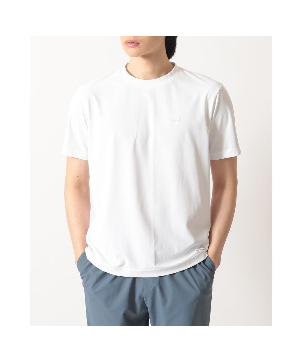 【ダックス/DAKS / MEN】のエンボスロゴ ポリエステルTシャツ インテリア・キッズ・メンズ・レディースファッション・服の通販 founy(ファニー) 　ファッション　Fashion　メンズファッション　Fashion for Men　トップス・カットソー　Cut & Sew Tops　メンズシャツ　Shirts　インナー　Innerwear　カットソー　Cut and Sewn Top　カーディガン　Cardigan, Knitwear　ゴルフ　Golf　シンプル　Simple, Minimal　ジャケット　Jacket, Outerwear　スポーツ　Sports, Activewear　夏　Summer　S/S・春夏　SS, Spring/Summer, Warm Season　A/W・秋冬　Autumn/Winter　ホワイト|ID: prp329100004708085 ipo3291000000034005523