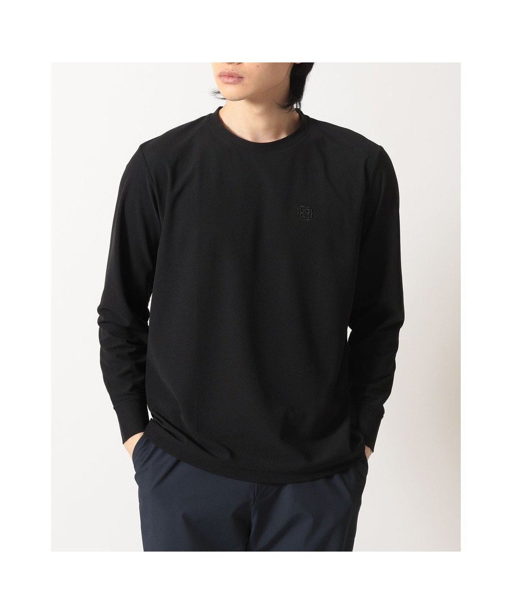 【ダックス/DAKS / MEN】のエンボスロゴ ロングTシャツ インテリア・キッズ・メンズ・レディースファッション・服の通販 founy(ファニー) 　ファッション　Fashion　メンズファッション　Fashion for Men　トップス・カットソー　Cut & Sew Tops　メンズシャツ　Shirts　ロングTシャツ・Tシャツ / 着回し力抜群　Longline T-Shirts & Tees　インナー　Innerwear　カットソー　Cut and Sewn Top　シンプル　Simple, Minimal　ロング　Long, Long-Length　夏　Summer　S/S・春夏　SS, Spring/Summer, Warm Season　A/W・秋冬　Autumn/Winter　長袖　Long Sleeve, Full Sleeve　ブラック|ID: prp329100004708086 ipo3291000000034005528