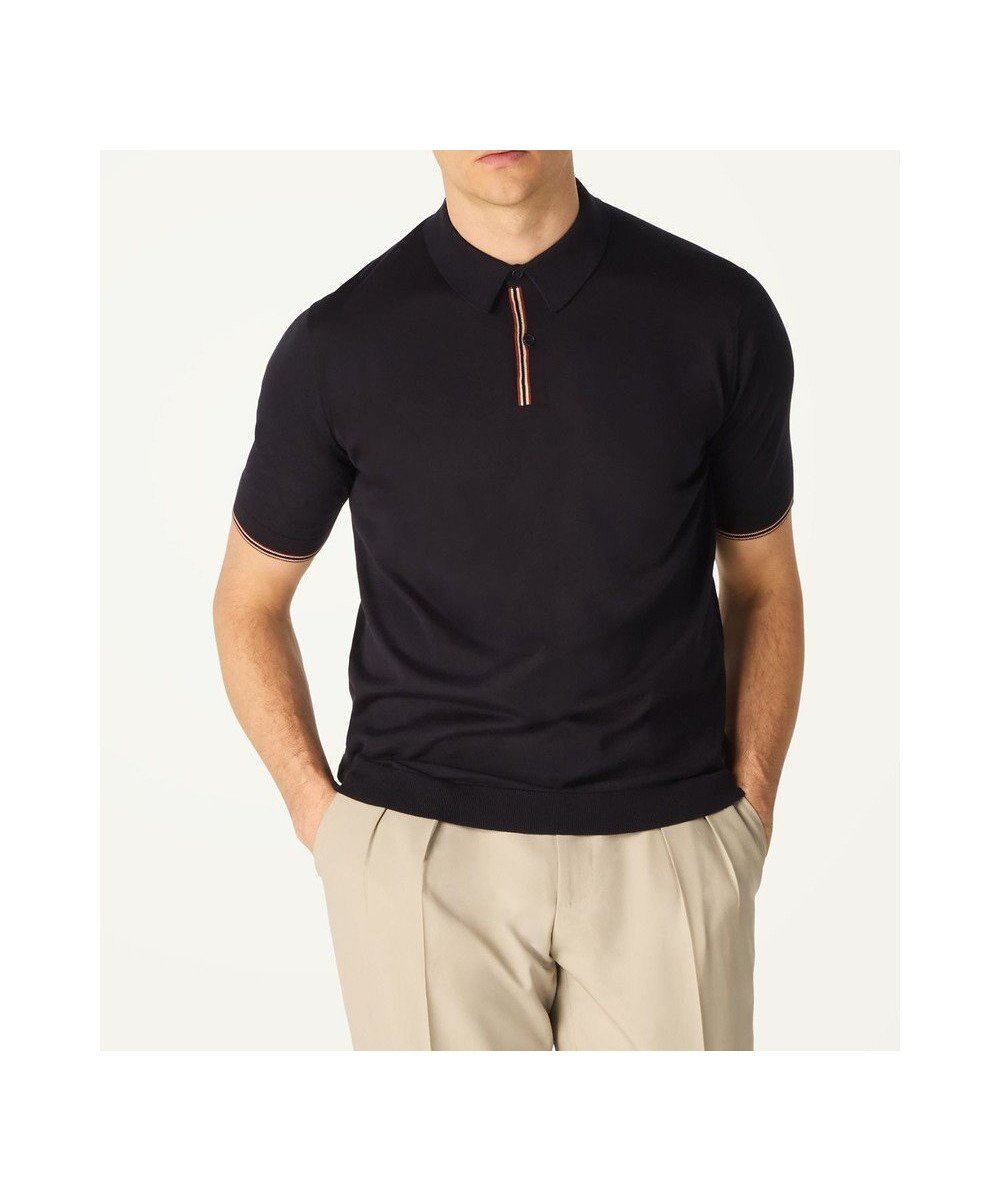 【ダックス/DAKS / MEN】のJohn Smedley for DAKS ハウスストライプポロシャツ インテリア・キッズ・メンズ・レディースファッション・服の通販 founy(ファニー) 　ファッション　Fashion　メンズファッション　Fashion for Men　トップス・カットソー　Cut & Sew Tops　メンズシャツ　Shirts　ポロシャツ / きれいめカジュアルスタイル　Polo Shirts　クラシック　Classic, Timeless Style　スタンダード　Standard, Basic　ストライプ　Stripe, Striped Pattern　ポロシャツ　Polo Shirt, Collared Tee　エレガント 上品　Elegant　夏　Summer　定番　Standard, Basic Item　S/S・春夏　SS, Spring/Summer, Warm Season　A/W・秋冬　Autumn/Winter　ネイビー|ID: prp329100004708091 ipo3291000000034005545