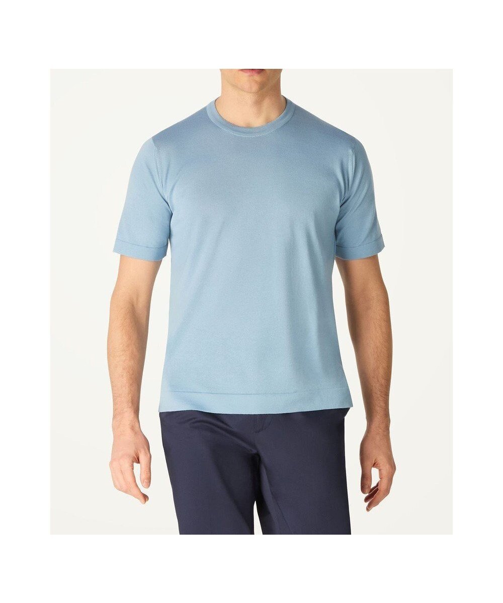 【ダックス/DAKS / MEN】のJohn Smedley for DAKS ハウスストライプTシャツ インテリア・キッズ・メンズ・レディースファッション・服の通販 founy(ファニー) 　ファッション　Fashion　メンズファッション　Fashion for Men　トップス・カットソー　Cut & Sew Tops　メンズシャツ　Shirts　カットソー　Cut and Sewn Top　コラボ　Collaboration, Collab　スタンダード　Standard, Basic　ストライプ　Stripe, Striped Pattern　フィット　Fit, Slim Fit　ラウンド　Round, Round Neck　エレガント 上品　Elegant　夏　Summer　定番　Standard, Basic Item　S/S・春夏　SS, Spring/Summer, Warm Season　A/W・秋冬　Autumn/Winter　シーグラス|ID: prp329100004708092 ipo3291000000034005549
