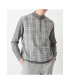 【ダックス/DAKS / MEN】のDAKS GOLF ハーフジップ チェックニット グレー|ID: prp329100004708095 ipo3291000000034005561