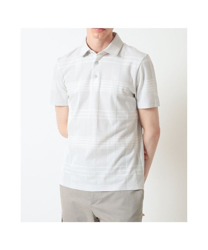 【ダックス/DAKS / MEN】のDAKS GOLFチェック ジャカード半袖ポロシャツ インテリア・キッズ・メンズ・レディースファッション・服の通販 founy(ファニー) https://founy.com/ ファッション Fashion メンズファッション Fashion for Men トップス・カットソー Cut & Sew Tops メンズシャツ Shirts ポロシャツ / きれいめカジュアルスタイル Polo Shirts ゴルフ Golf ギフト プレゼント Gift / Present シルバー Silver, Metallic Silver ジャカード／ジャガード Jacquard, Woven Pattern スタイリッシュ Stylish, Fashionable チェック Check, Plaid, Tartan ポロシャツ Polo Shirt, Collared Tee エレガント 上品 Elegant 半袖 Short Sleeve, Half Sleeve 夏 Summer S/S・春夏 SS, Spring/Summer, Warm Season A/W・秋冬 Autumn/Winter |ID: prp329100004708096 ipo3291000000034005562