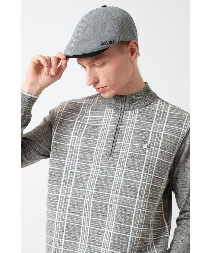 【ダックス/DAKS / MEN】のDAKS GOLFハウンドトゥース ハンティングキャップ インテリア・キッズ・メンズ・レディースファッション・服の通販 founy(ファニー) https://founy.com/ ファッション Fashion メンズファッション Fashion for Men ゴルフ Golf キャップ Cap, Baseball Cap クラシック Classic, Timeless Style ハウンドトゥース Houndstooth, Dogtooth Check モノトーン Monotone, Black and White 帽子 Hat, Headwear 軽量 Lightweight, Ultra Light |ID: prp329100004708102 ipo3291000000034005577