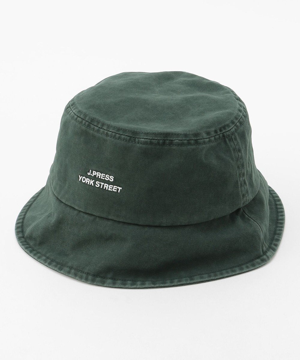 【ジェイプレスヨークストリート/J.PRESS YORK STREET】の【UNISEX】ピグメント バケットハット インテリア・キッズ・メンズ・レディースファッション・服の通販 founy(ファニー) 　ファッション　Fashion　レディースファッション　Fashion for Women　キャップ&ハット　Hats & Caps　新作・新入荷　New Arrivals / New In　ユニセックス　Unisex, Genderless　ワンポイント　One Point, Statement Accent　帽子　Hat, Headwear　ダークグリーン系|ID: prp329100004708111 ipo3291000000034005610