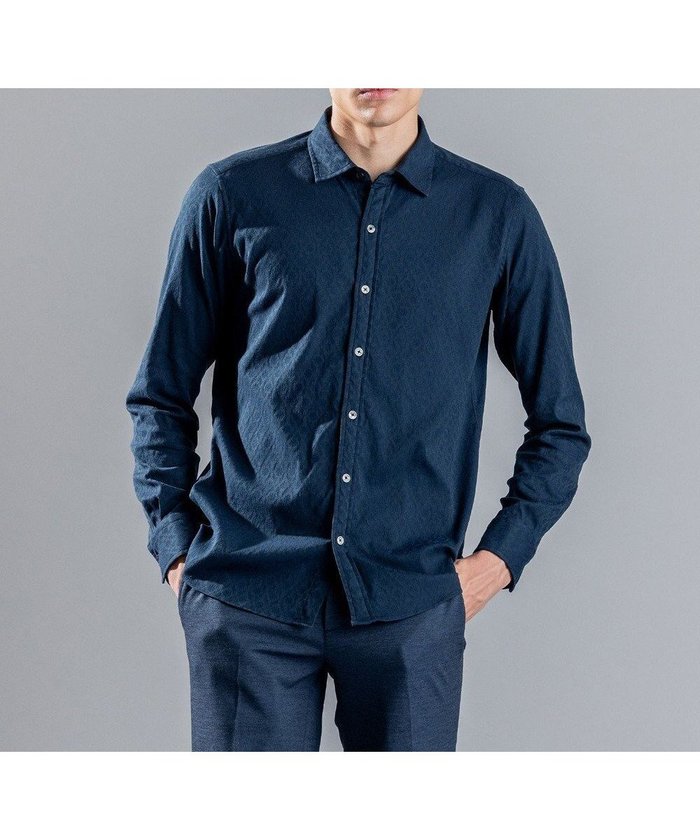 【ジョゼフ オム/JOSEPH HOMME / MEN】のオーナメントジャガードストレッチ レギュラーカラーシャツ インテリア・キッズ・メンズ・レディースファッション・服の通販 founy(ファニー) https://founy.com/ ファッション Fashion メンズファッション Fashion for Men トップス・カットソー Cut & Sew Tops メンズシャツ Shirts インナー Innerwear シェイプ Shape, Slim Fit シンプル Simple, Minimal ジャケット Jacket, Outerwear ストレッチ Stretch, Stretchy Fabric ポケット Pocket, Pocket Detail エレガント 上品 Elegant 無地 Plain, Solid Color A/W・秋冬 Autumn/Winter 長袖 Long Sleeve, Full Sleeve |ID: prp329100004708114 ipo3291000000034005617