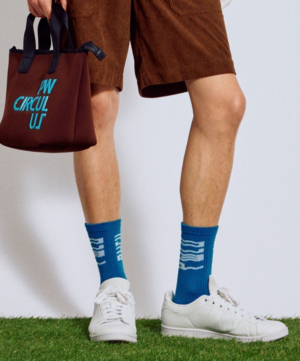 【ピーダブリュサーキュラス/PW CIRCULUS / MEN】の【MEN】WAVYロゴソックス ゴルフ インテリア・キッズ・メンズ・レディースファッション・服の通販 founy(ファニー) ファッション Fashion メンズファッション Fashion for Men シューズ・靴 Shoes 2025年 2025 2025-2026秋冬・A/W Autumn/Winter 2025–26 AW25–26 クッション Cushion, Throw Pillow グラフィック Graphic, Graphic Design ゴルフ Golf ソックス Socks, Hosiery 冬 Winter / This Winter ブルー系|ID: prp329100004708124 ipo3291000000034243111