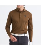 【23区 ゴルフ/23区GOLF / MEN】の【MEN】モノグラムジャガード長袖ポロシャツ 吸水速乾 UVカット カーキ系|ID: prp329100004708126 ipo3291000000034005665