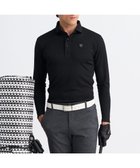 【23区 ゴルフ/23区GOLF / MEN】の【MEN】モノグラムジャガード長袖ポロシャツ ブラック系|ID: prp329100004708126 ipo3291000000035767240