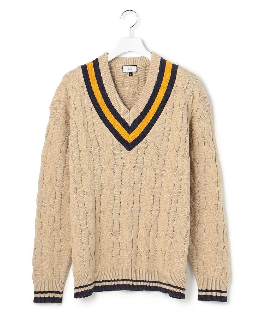 【ジェイプレスヨークストリート/J.PRESS YORK STREET】の【UNISEX】チルデンVネック ニット インテリア・キッズ・メンズ・レディースファッション・服の通販 founy(ファニー) ファッション Fashion レディースファッション Fashion for Women トップス・カットソー Cut & Sew Tops ニット Knit Tops & Sweaters Vネックトップス V-Neck Tops / V-Cut Neckline Shirts アクセサリー Fashion Accessories アクリル Acrylic Material カーゴパンツ Cargo Pants, Utility Pants キャップ Cap, Baseball Cap クラシカル Classical, Vintage-Inspired スラックス Slacks, Dress Pants セーター Sweater, Knitwear チュニック Tunic, Long Top デニム Denim, Jeans Material バランス Balance, Style Balance パール Pearl, Pearl Accent メガネ Glasses, Eyewear メタル Metal, Metal Parts ユニセックス Unisex, Genderless ロング Long, Long-Length A/W・秋冬 Autumn/Winter エレガント 上品 Elegant ベージュ系|ID: prp329100004708136 ipo3291000000034005706