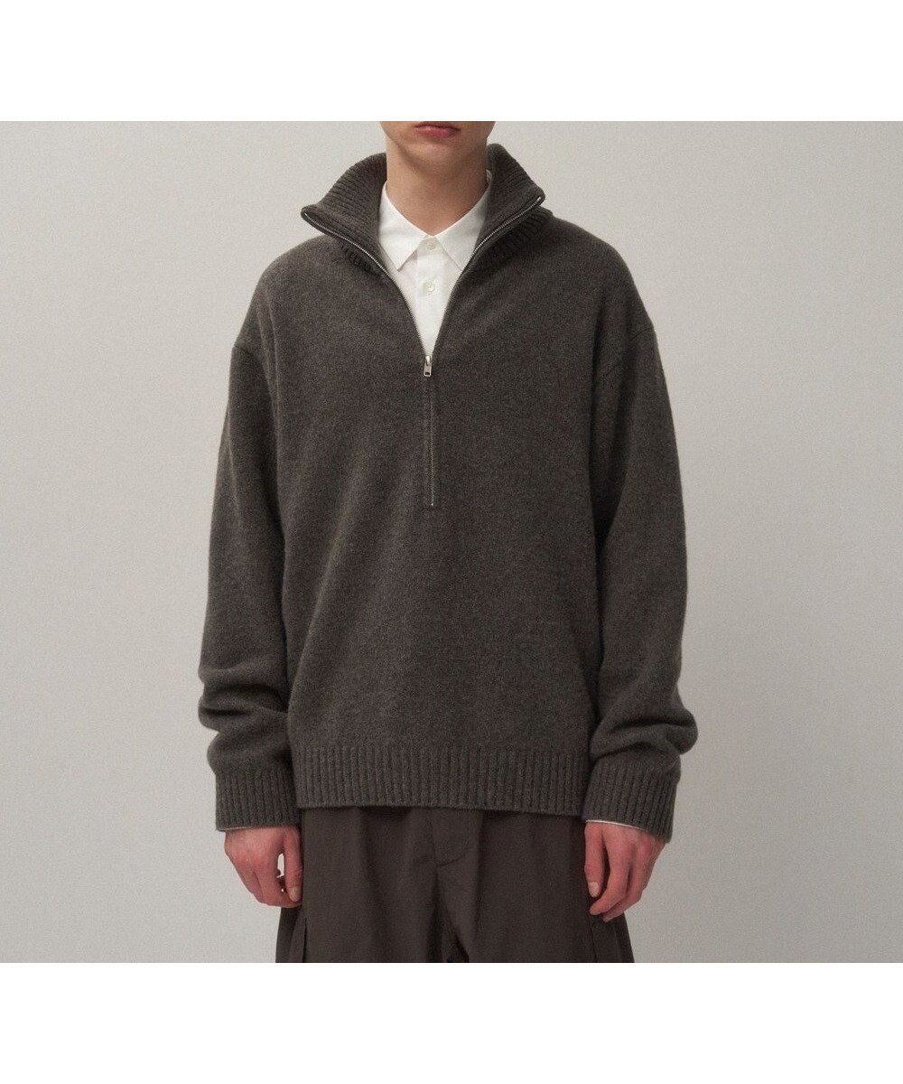 【エイトン/ATON】のLAMBS WOOL ハーフジップセーター - UNISEX 人気、トレンドファッション・服の通販 founy(ファニー) 　ファッション　Fashion　レディースファッション　Fashion for Women　トップス・カットソー　Cut & Sew Tops　ニット　Knit Tops & Sweaters　新作・新入荷　New Arrivals / New In　ユニセックス　Unisex, Genderless　カットソー　Cut and Sewn Top　セーター　Sweater, Knitwear　リラックス　Relax, Relaxed Fit　A/W・秋冬　Autumn/Winter　 other-1|ID: prp329100004708137 ipo3291000000034005708