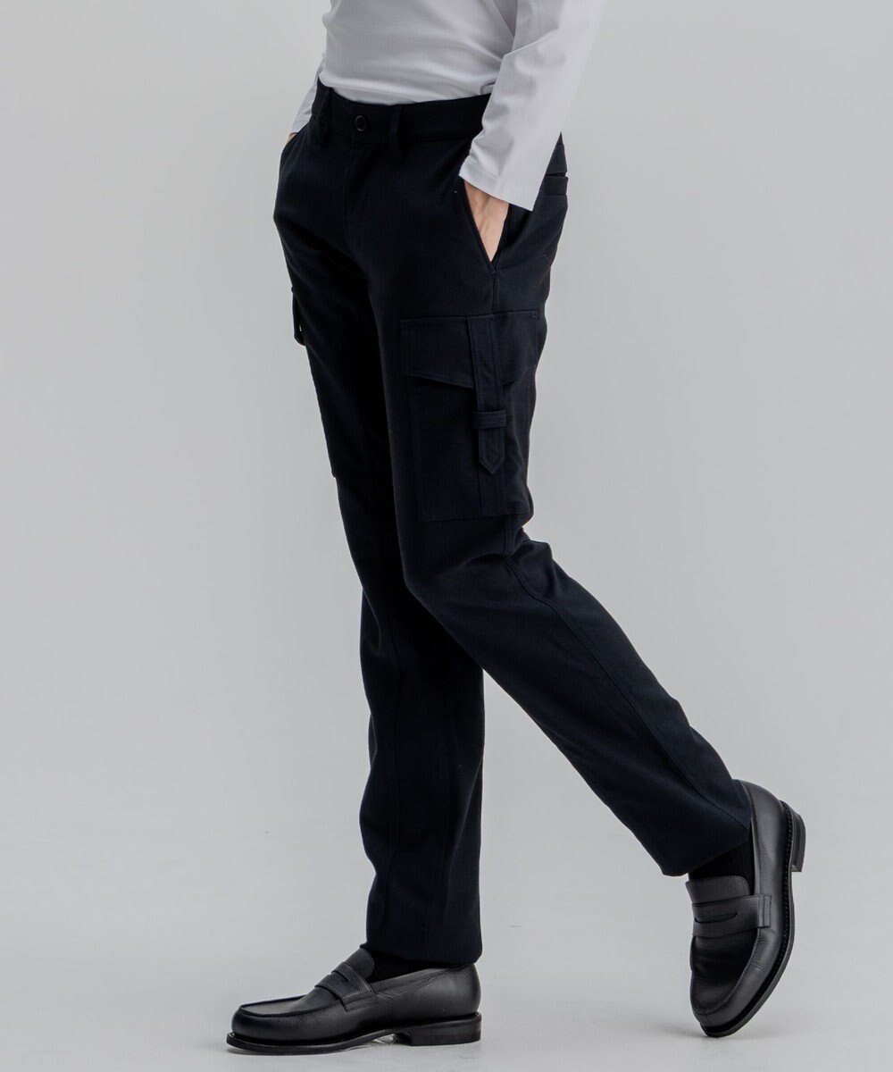【ジョゼフ オム/JOSEPH HOMME / MEN】のソフトヘリンボンストレッチ / CIGAR CARGO インテリア・キッズ・メンズ・レディースファッション・服の通販 founy(ファニー) ファッション Fashion メンズファッション Fashion for Men ボトムス Bottoms ストレッチ Stretch, Stretchy Fabric ストレート Straight, Straight Cut スリム Slim, Slim Fit ワーク Workwear, Utility Style エレガント 上品 Elegant 冬 Winter / This Winter A/W・秋冬 Autumn/Winter ネイビー系|ID: prp329100004708147 ipo3291000000034854490