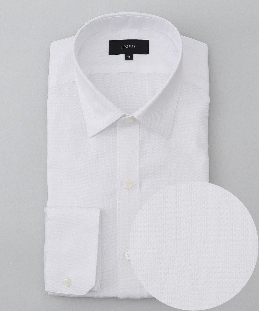 【ジョゼフ オム/JOSEPH HOMME / MEN】のロイヤルオックス レギュラーカラー ドレスシャツ インテリア・キッズ・メンズ・レディースファッション・服の通販 founy(ファニー) 　ファッション　Fashion　メンズファッション　Fashion for Men　トップス・カットソー　Cut & Sew Tops　メンズシャツ　Shirts　カフス　Cuff Design　シンプル　Simple, Minimal　ドレス　Dress, One-Piece　レギュラー　Regular, Standard Fit　エレガント 上品　Elegant　A/W・秋冬　Autumn/Winter　ホワイト系|ID: prp329100004708151 ipo3291000000034005757