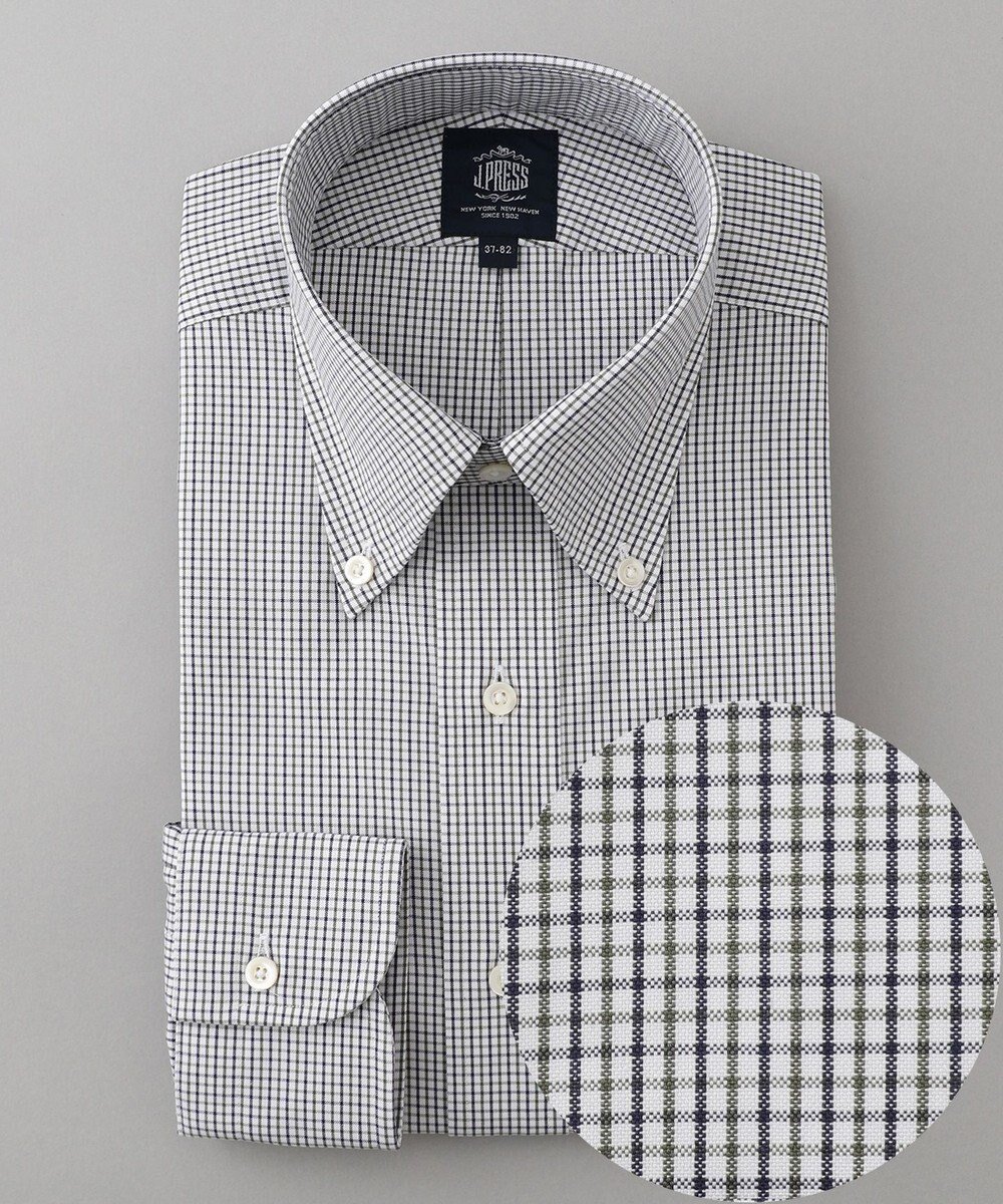【ジェイ プレス/J.PRESS / MEN】の【PREMIUM PLEATS / 形態安定】タッタソールチェック シャツ / B.D. インテリア・キッズ・メンズ・レディースファッション・服の通販 founy(ファニー) 　ファッション　Fashion　メンズファッション　Fashion for Men　トップス・カットソー　Cut & Sew Tops　メンズシャツ　Shirts　カフス　Cuff Design　スーピマ　Supima, Premium Cotton　ドレス　Dress, One-Piece　プリーツ　Pleats, Pleated　プレミアム　Premium, High-End　メンズ　Men's, Menswear　A/W・秋冬　Autumn/Winter　S/S・春夏　SS, Spring/Summer, Warm Season　夏　Summer　ビジネス 仕事 通勤　Business / Work / Commuting　ダークグリーン系3|ID: prp329100004708152 ipo3291000000034005763