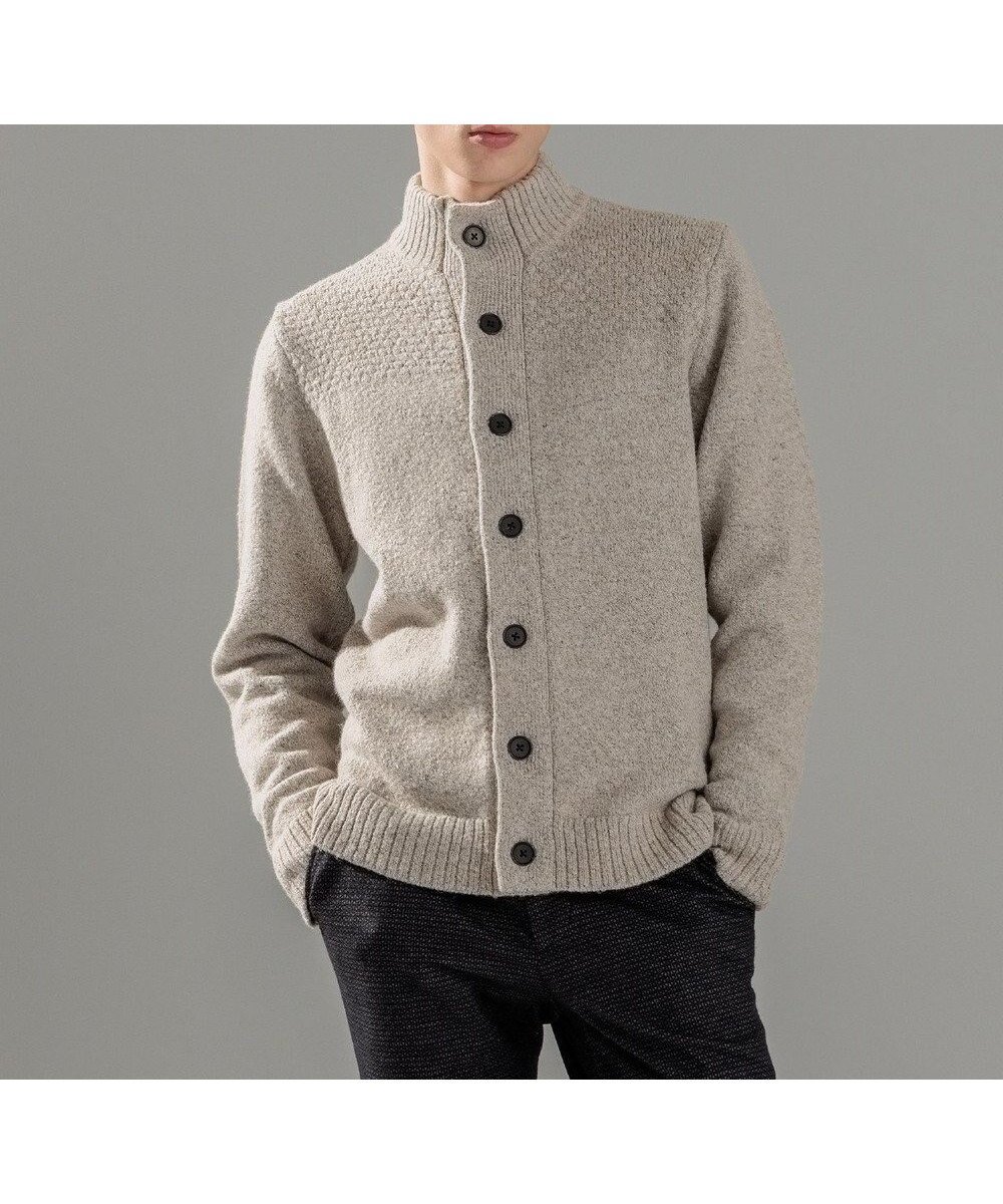 【ジョゼフ オム/JOSEPH HOMME / MEN】のツイストメランジ ニットカーディガン 人気、トレンドファッション・服の通販 founy(ファニー) 　ファッション　Fashion　メンズファッション　Fashion for Men　トップス・カットソー　Cut & Sew Tops　ニット・セーター / 定番トップス　Knit Tops & Sweaters　カーディガン / 羽織り　Cardigans　カーディガン　Cardigan, Knitwear　シンプル　Simple, Minimal　スタンダード　Standard, Basic　スタンド　Stand Collar, Upright Stand　セーター　Sweater, Knitwear　ミックス　Mix, Mixed Style　レギュラー　Regular, Standard Fit　A/W・秋冬　Autumn/Winter　 other-1|ID: prp329100004708154 ipo3291000000034005768
