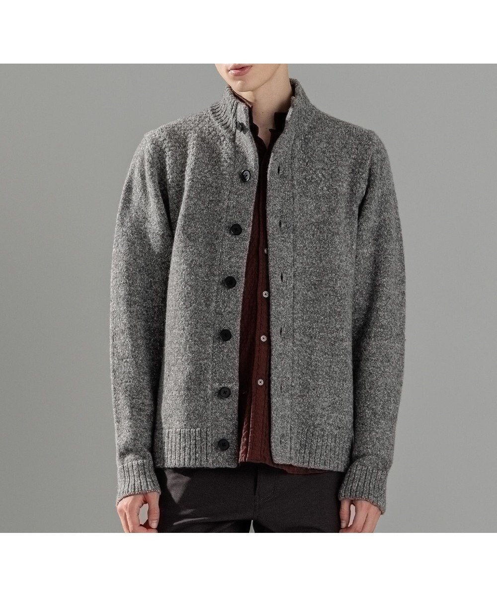 【ジョゼフ オム/JOSEPH HOMME / MEN】のツイストメランジ ニットカーディガン インテリア・キッズ・メンズ・レディースファッション・服の通販 founy(ファニー) 　ファッション　Fashion　メンズファッション　Fashion for Men　トップス・カットソー　Cut & Sew Tops　ニット・セーター / 定番トップス　Knit Tops & Sweaters　カーディガン / 羽織り　Cardigans　カーディガン　Cardigan, Knitwear　シンプル　Simple, Minimal　スタンダード　Standard, Basic　スタンド　Stand Collar, Upright Stand　セーター　Sweater, Knitwear　ミックス　Mix, Mixed Style　レギュラー　Regular, Standard Fit　A/W・秋冬　Autumn/Winter　グレー系|ID: prp329100004708154 ipo3291000000034005770