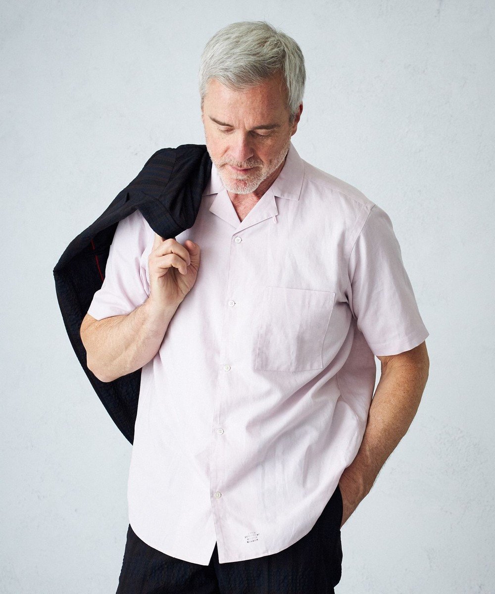 【ジェイ プレス/J.PRESS / MEN】の【HYBRID LINEN】オープンカラーシャツ インテリア・キッズ・メンズ・レディースファッション・服の通販 founy(ファニー) ファッション Fashion メンズファッション Fashion for Men トップス・カットソー Cut & Sew Tops メンズシャツ Shirts インナー Innerwear 春 Spring 吸水 Absorbent, Quick-Dry スクエア Square, Square Shape ドレス Dress, One-Piece フロント Front, Front Design プリント Print, Printed Pattern 羽織 Haori, Light Jacket 無地 Plain, Solid Color ラウンド Round, Round Neck リネン Linen, Linen Fabric リラックス Relax, Relaxed Fit S/S・春夏 SS, Spring/Summer, Warm Season 夏 Summer エレガント 上品 Elegant ピンク系|ID: prp329100004708174 ipo3291000000034695951