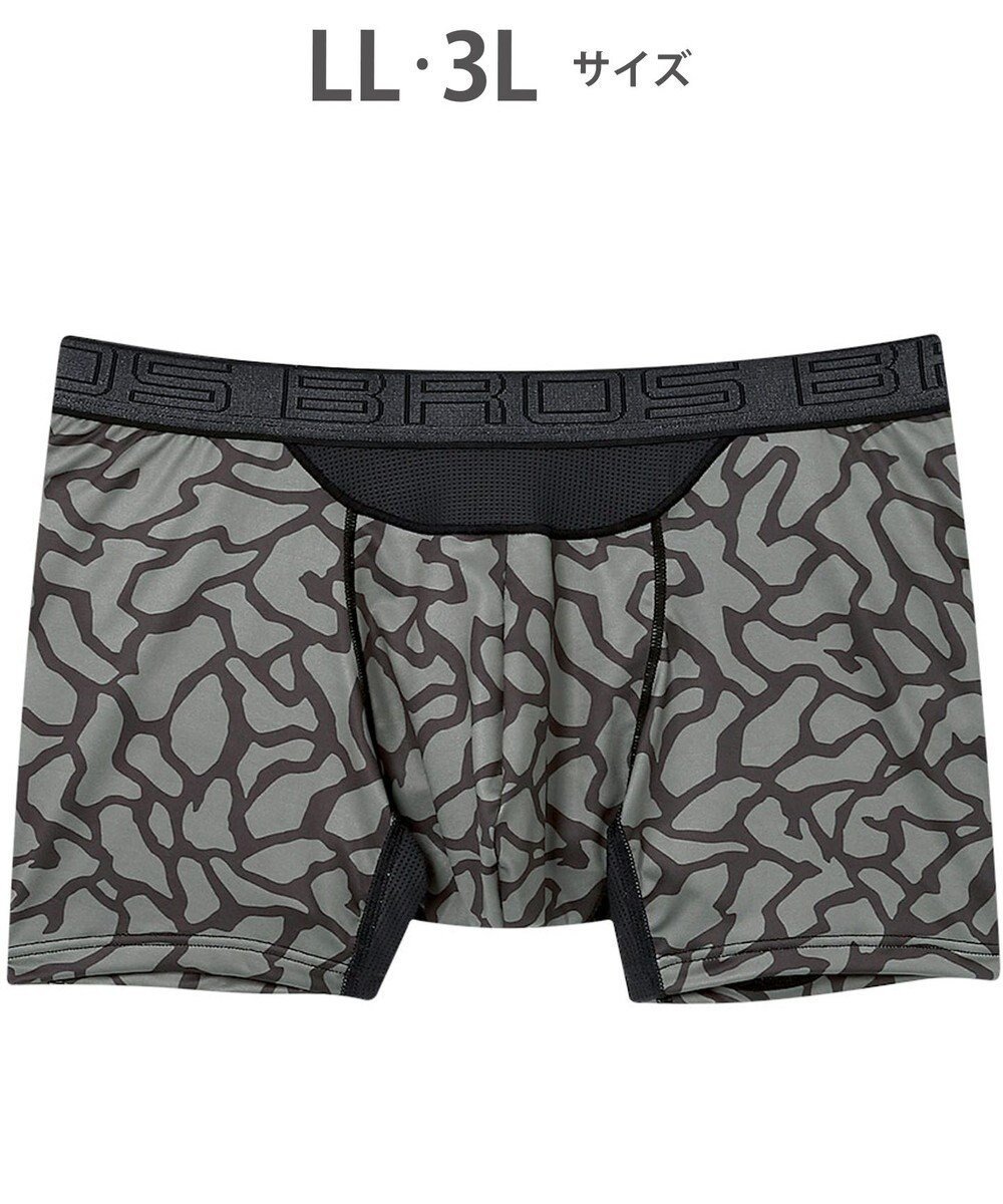 【ワコール/Wacoal / MEN】のボクサーパンツ 風が通ってムレ軽減。 ダブルエアスルータイプ 吸汗速乾 前閉じ GT3910 /ブロス バイ ワコールメン インテリア・キッズ・メンズ・レディースファッション・服の通販 founy(ファニー) 　ファッション　Fashion　メンズファッション　Fashion for Men　ボトムス　Bottoms　アンダー　Underwear Essentials　ストーン　Stone, Gem-Like　定番　Standard, Basic Item　フラワー　Flower, Floral　フロント　Front, Front Design　シナモンブラウン|ID: prp329100004708184 ipo3291000000034005939
