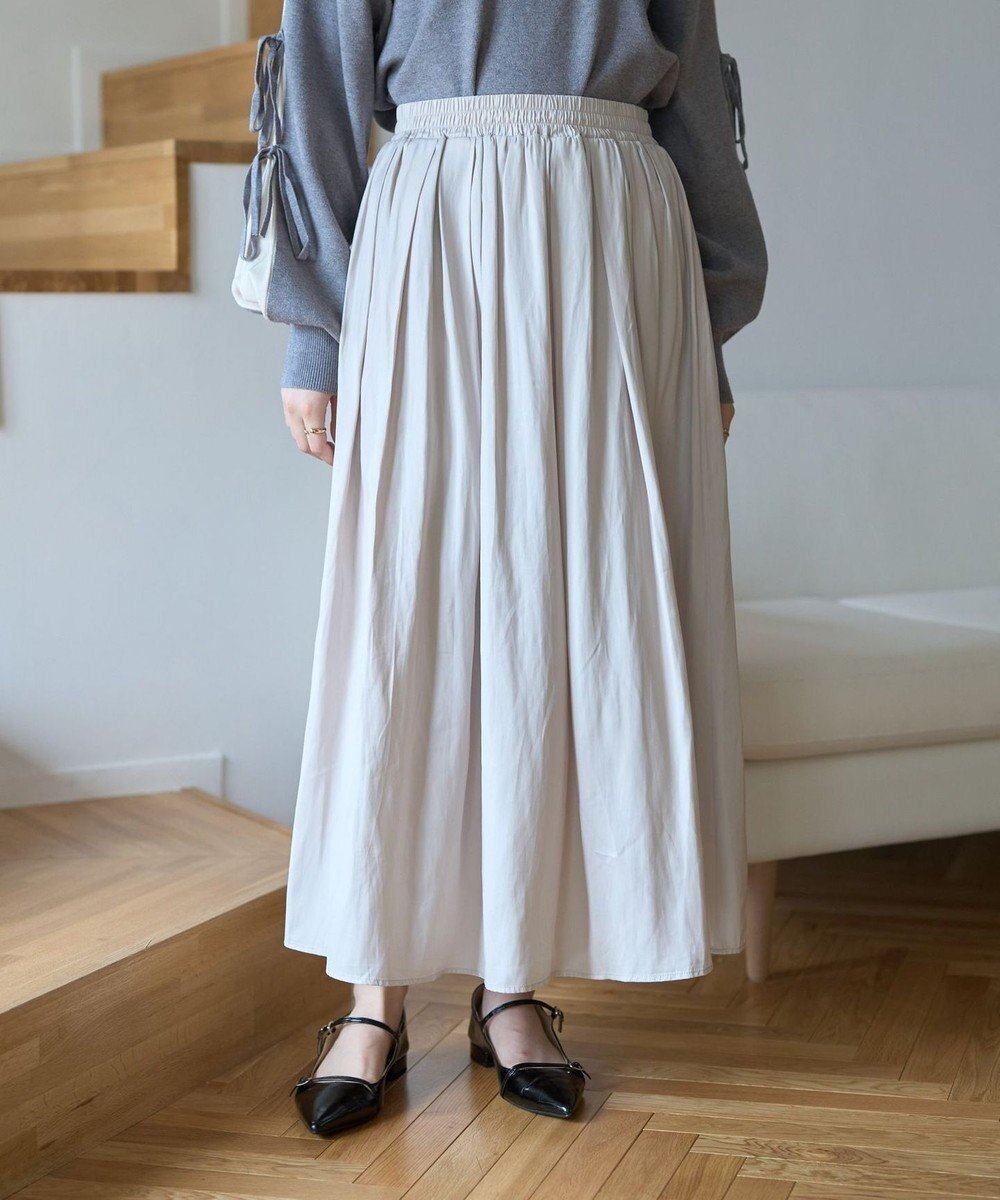 【イェッカ ヴェッカ/YECCA VECCA】のグロッシーコーティングサテンスカート 人気、トレンドファッション・服の通販 founy(ファニー) 　ファッション　Fashion　レディースファッション　Fashion for Women　スカート　Skirts　プリーツスカート / 上品フェミニンスタイル　Pleated Skirts　エレガント 上品　Elegant　ギャザー　Gathered, Ruffled　コーティング　Coating, Coated Finish　サテン　Satin, Glossy Fabric　ドレープ　Drape, Draping Fabric　プリーツ　Pleats, Pleated　ポケット　Pocket, Pocket Detail　リラックス　Relax, Relaxed Fit　A/W・秋冬　Autumn/Winter　 other-1|ID: prp329100004708194 ipo3291000000034005997