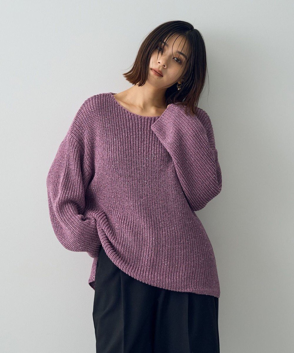 【イェッカ ヴェッカ/YECCA VECCA】のスパンコールボートネックニット インテリア・キッズ・メンズ・レディースファッション・服の通販 founy(ファニー) ファッション Fashion レディースファッション Fashion for Women トップス・カットソー Cut & Sew Tops ニット Knit Tops & Sweaters おすすめ Recommended / Our Picks スパンコール Sequins, Sequin Embellishment スリット Slit, Slit Detail セーター Sweater, Knitwear トレンド Trend, Trending Now ポケット Pocket, Pocket Detail エレガント 上品 Elegant A/W・秋冬 Autumn/Winter Lavender|ID: prp329100004708212 ipo3291000000034070694